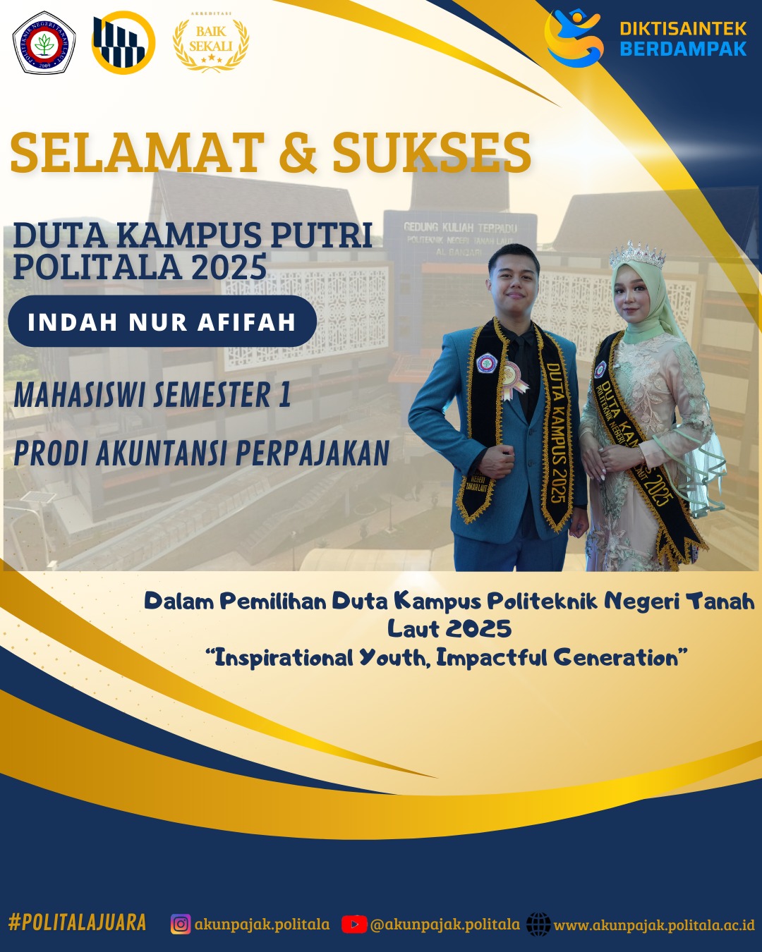Mahasiswa Akuntansi Perpajakan Dominasi Duta Kampus Politala 2025